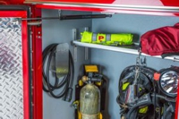 ADP-PT installed into an exterior compartment of ambulance