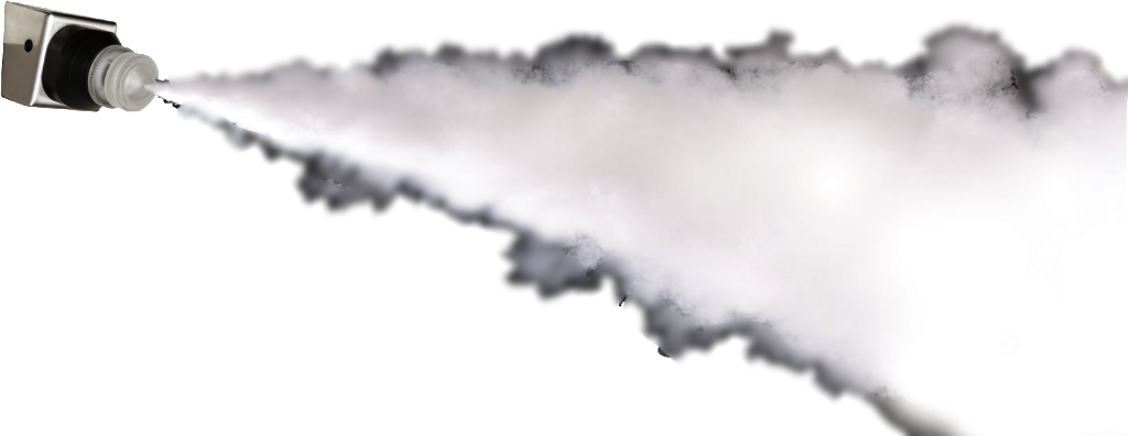 AeroClave fogging an EPA approved disinfectant into the back of an ambulance.