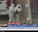 Ebola patient arrives at Emory.